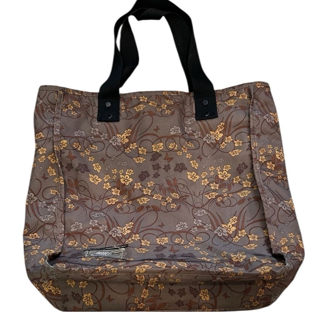 Nike Olive Green Botanical/Floral Allover Pattern Double-Handle Tote or Gym Bag
